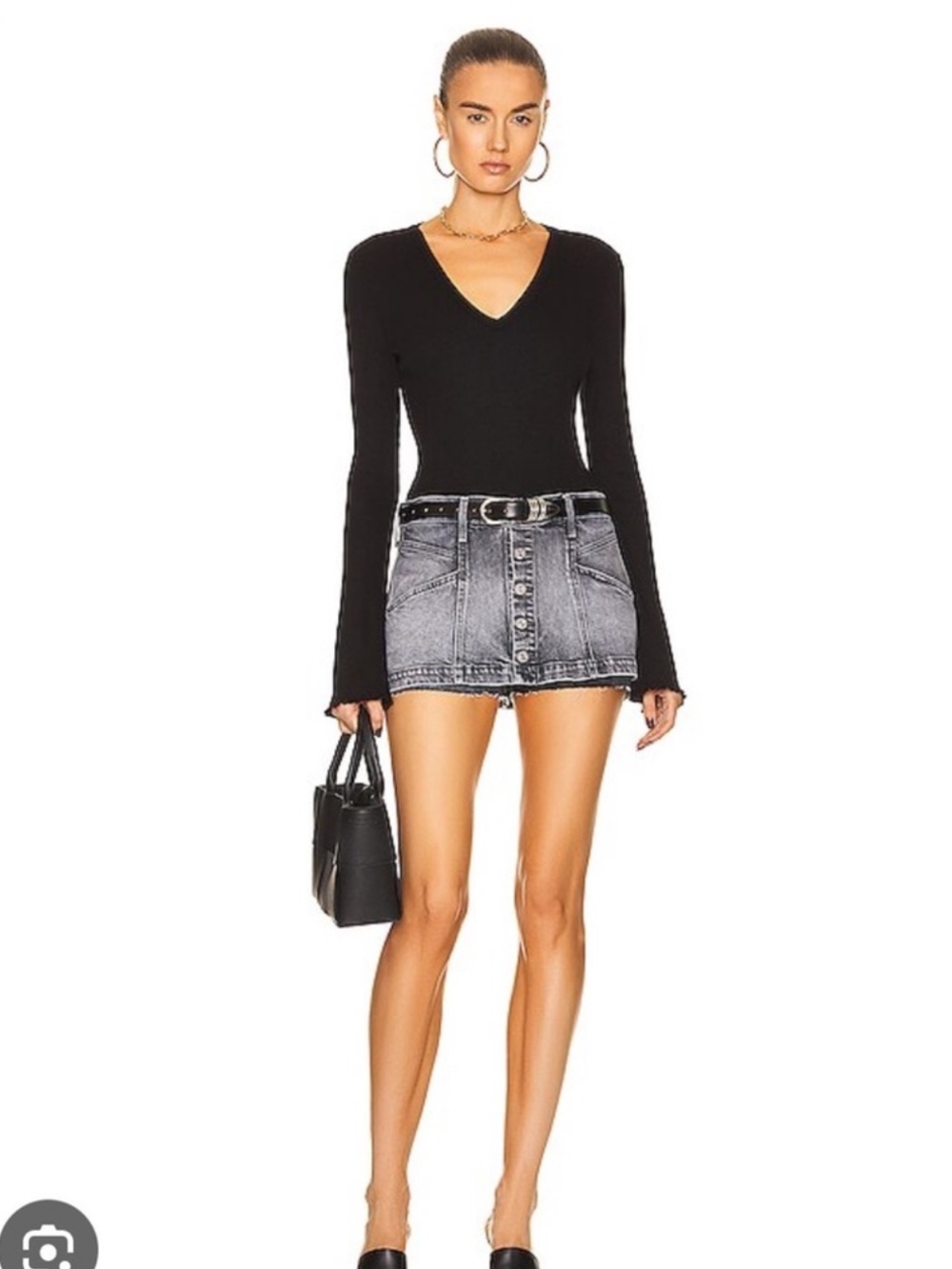 Mother the Breaker Mini Skort Shadow Dancing Black Size 29